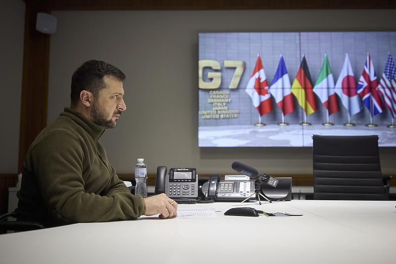 Zelenski na današnjem sastanku s članicama G7 (Foto: EPA-EFE)