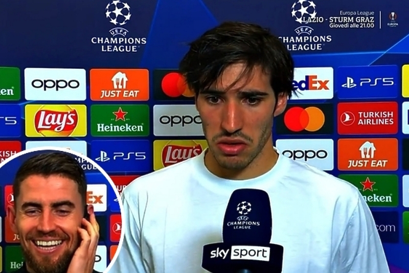 Jorginho i Tonali zajedno pokrivaju vezni red Italije (Foto: Screenshot)