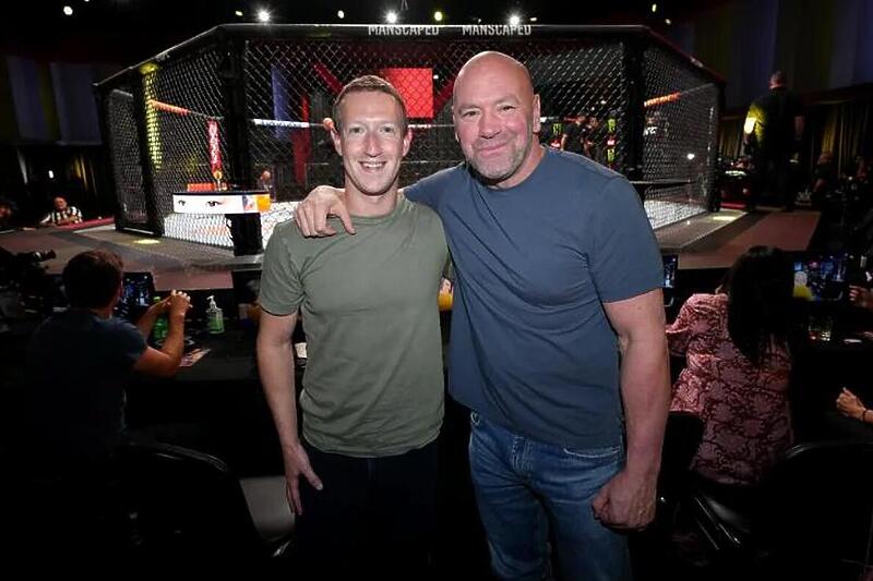 Mark Zuckerberg i Dana White (Foto: Jeff Bottari/Zuffa LLC)