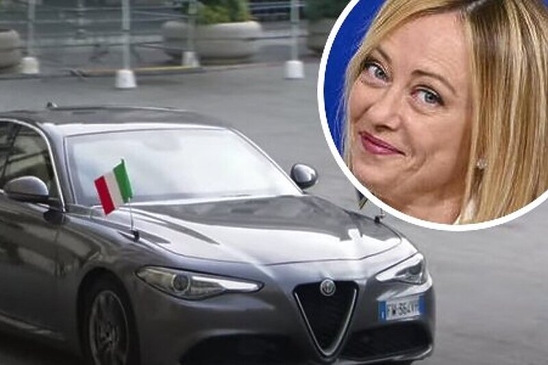 Alfa Romeo Giulia, službeni automobil nove italijanske premijerke (Foto: Twitter/EPA-EFE)