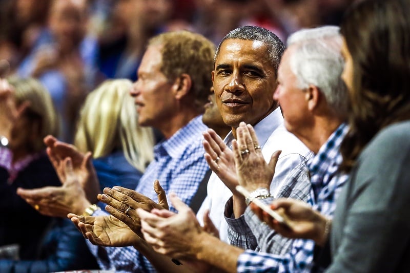 Barack Obama na utakmici NBA lige (Foto: EPA-EFE)