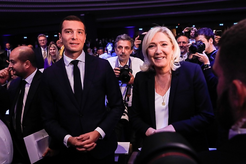Jordan Bardella i Marine Le Pen (Foto: EPA-EFE)