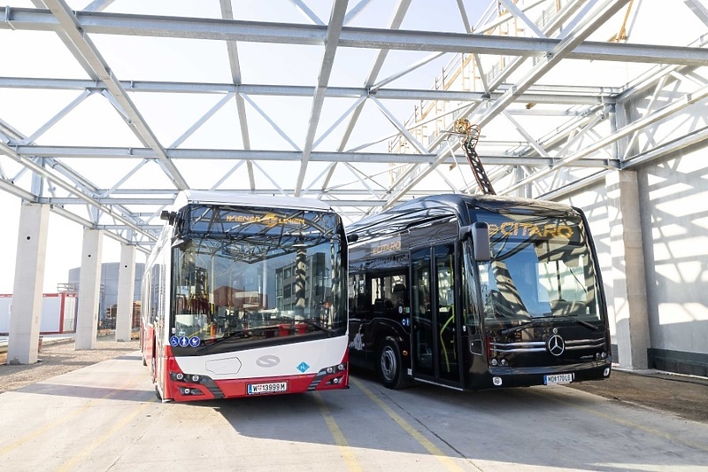 Solaris Urbino Hydrogen i eCitaro autobus (Foto: Wiener Linien/Alexandra Gritsevskaja)