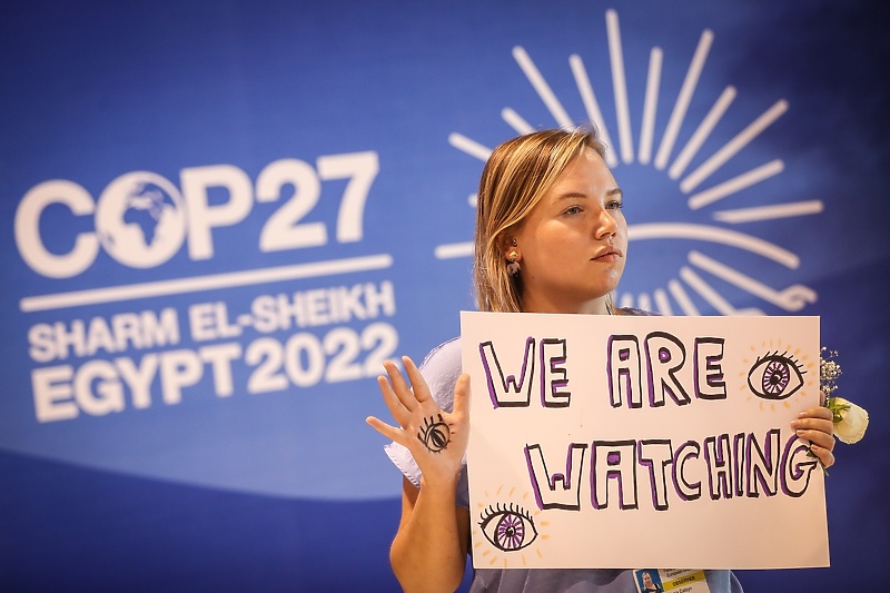 Klimatski aktivisti imali su poruku za zvaničnike u Egiptu (Foto: EPA-EFE)