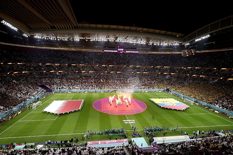 Stadion Al Bayt tokom večerašnje prve utakmice Svjetskog prvenstva u Kataru (Foto: EPA-EFE)
