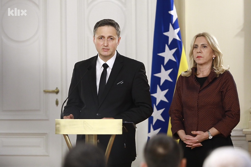 Članovi Predsjedništva BiH Denis Bećirović i Željka Cvijanović (Foto: I. L./Klix.ba)