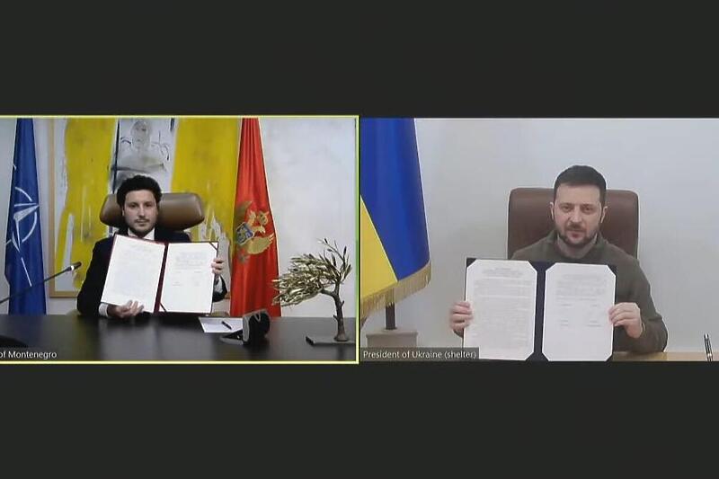 Dritan Abazović i Volodimir Zelenski (Screenshot: YouTube)