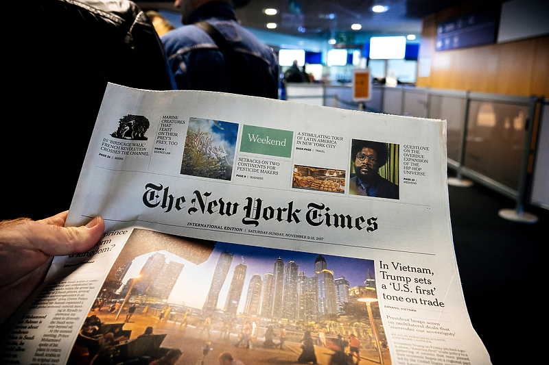 New York Times je jedan od najutjecajnijih dnevnih listova u svijetu (Foto: Shutterstock)