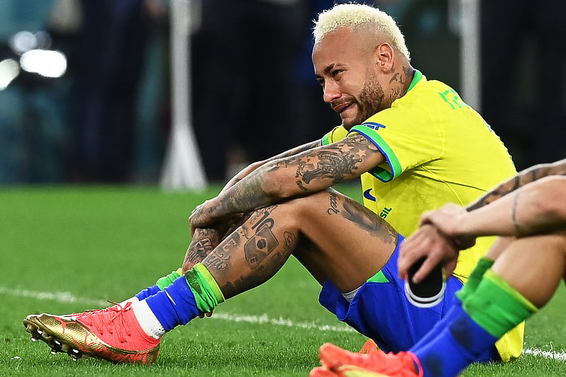 Neymar nakon utakmice protiv Hrvatske nije mogao skriti suze (Foto: EPA-EFE)