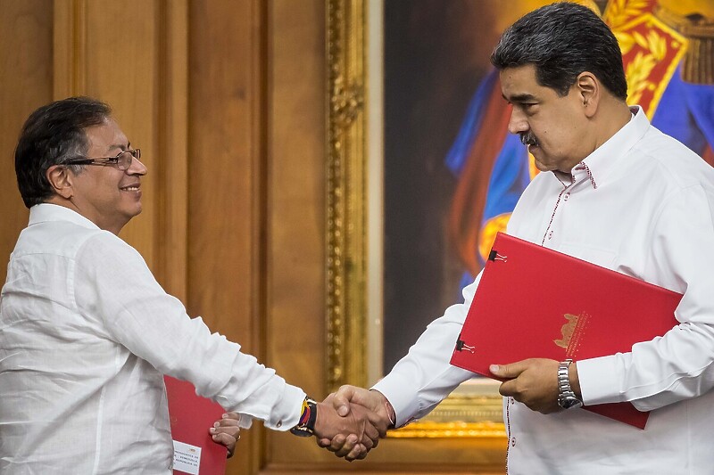 Gustavo Petro i Nicolas Maduro, predsjednici Kolumbije i Venecuele (Foto: EPA-EFE)