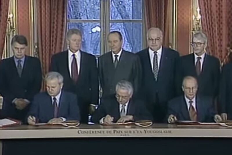 Sporazum su potpisali Milošević, Tuđman i Izetbegović