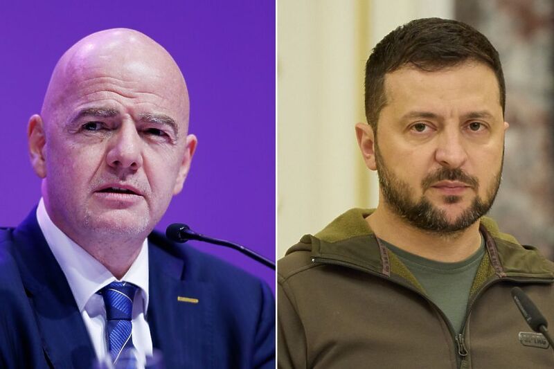 Gianni Infantino i Volodimir Zelenski (Foto: Twitter)