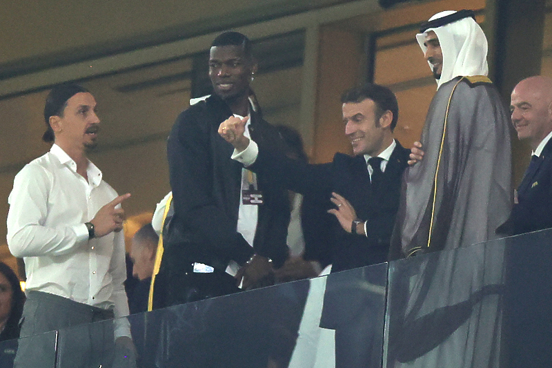 Ibrahimović, Pogba, Macron, princ Al Thani i Infantino (Foto: EPA-EFE)