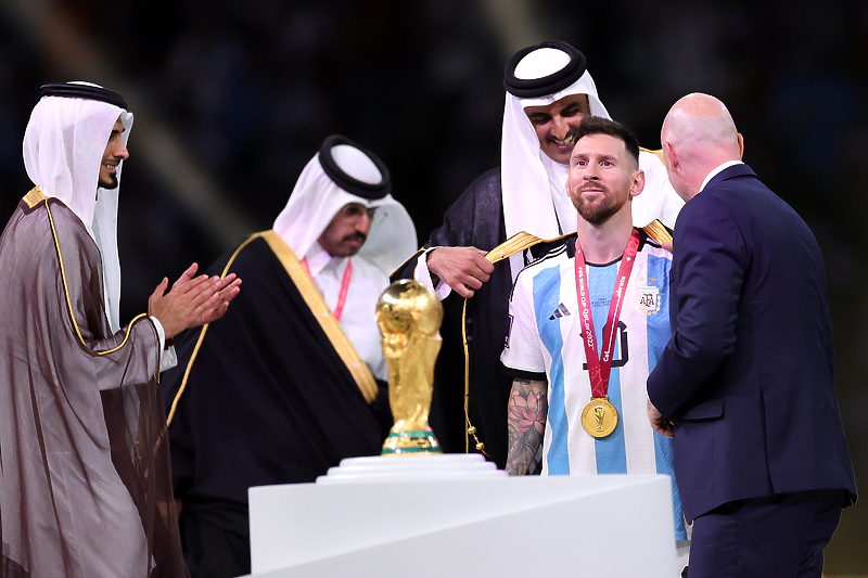 Messi tokom dodjele  medalja (Foto: EPA-EFE)