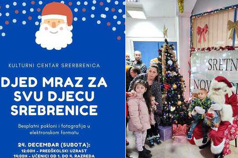U KC Srebrenica upriličena je dodjela novogodišnjih paketića za djecu