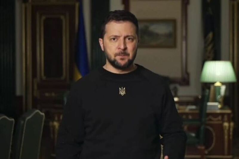 Zelenski u video obraćanju prisutnima na dodjeli Zlatnih globusa (Foto: Twitter)