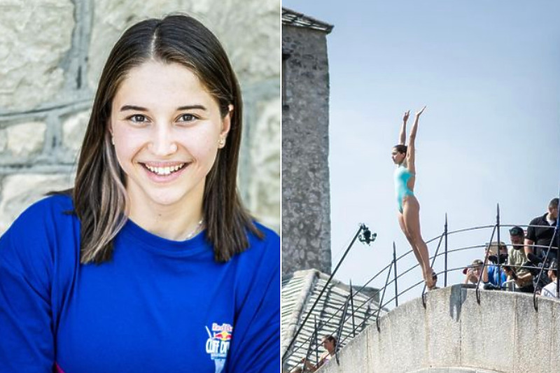 Saljamova je prošle godine učestvovala u Mostaru (Foto: Red Bull Cliff Diving)