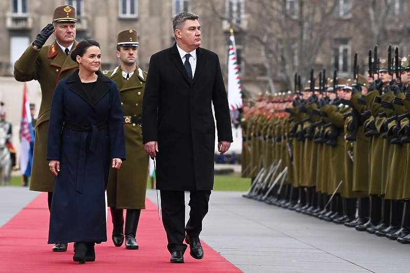 Milanović sa mađarskom predsjednicom Katalin Novak (Foto: EPA-EFE)