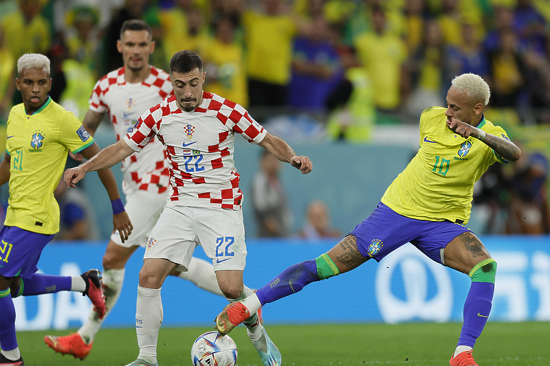 Josip Juranović u meču protiv Brazila na SP-u u Kataru (Foto: EPA-EFE)