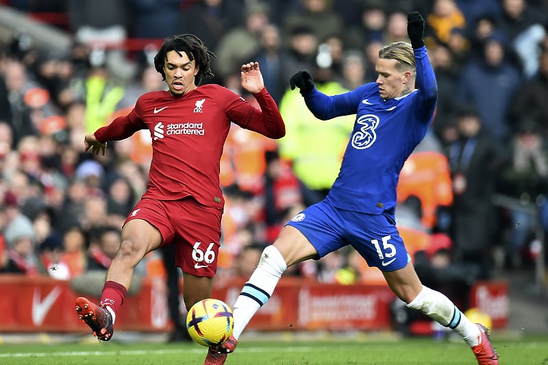 Mudryk je zadavao glavobolje defanzivcima Liverpoola (Foto: EPA-EFE)