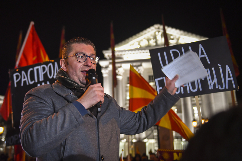 Predsjednik VMRO-DPMNE Hristijan Mickoski (Foto: EPA-EFE)