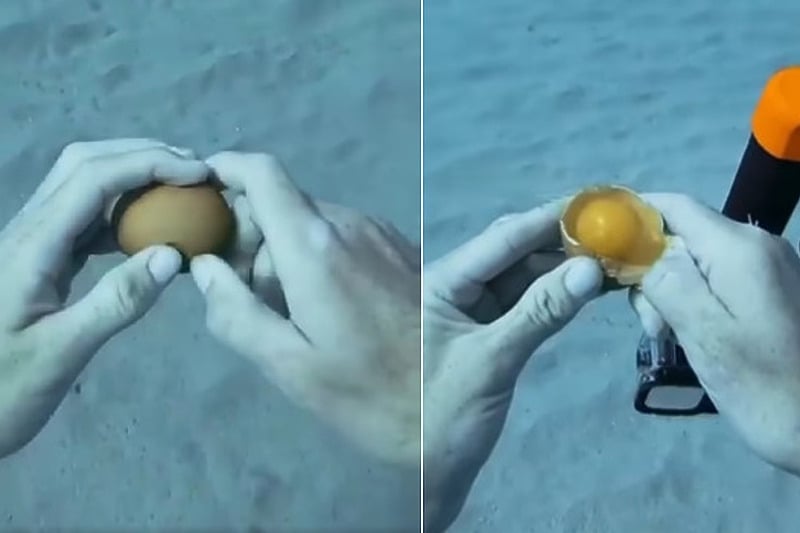 Jaje pod vodom ne pretvori se u kašu (Foto: Screenshot)