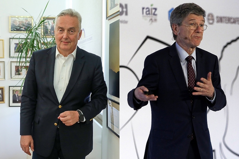 Zlatko Lagumdžija i Jeffrey Sachs (Foto: Klix.ba/EPA-EFE)