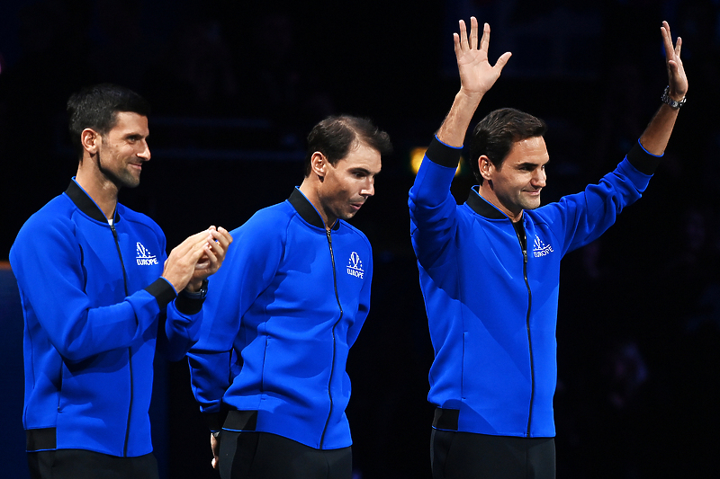 Novak Đoković, Rafael Nadal i Roger Federer (Foto: EPA-EFE)