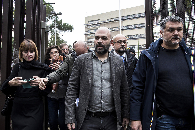 Saviano tokom prethodnog suđenja u slučaju protiv premijerke Meloni (Foto: EPA-EFE)