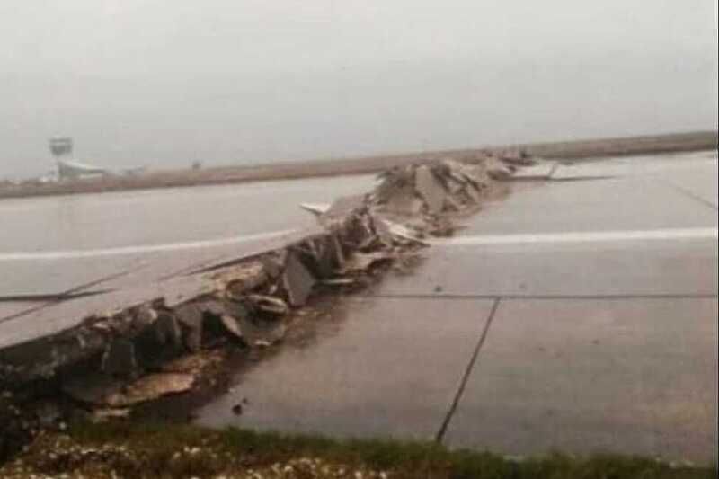 Pista aerodroma u turskom Hatayu nakon zemljotresa (Foto: Twitter)