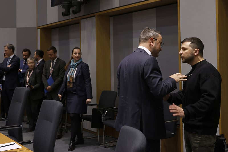 Zelenski na sastanku sa liderima EU u Briselu (Foto: EPA-EFE)