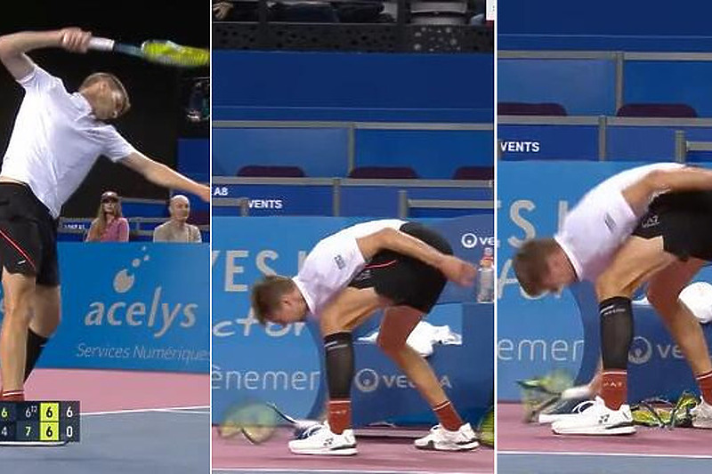 Tri različita trenutka bijesa tenisera iz Kazahstana (Foto: Screenshot/Youtube)
