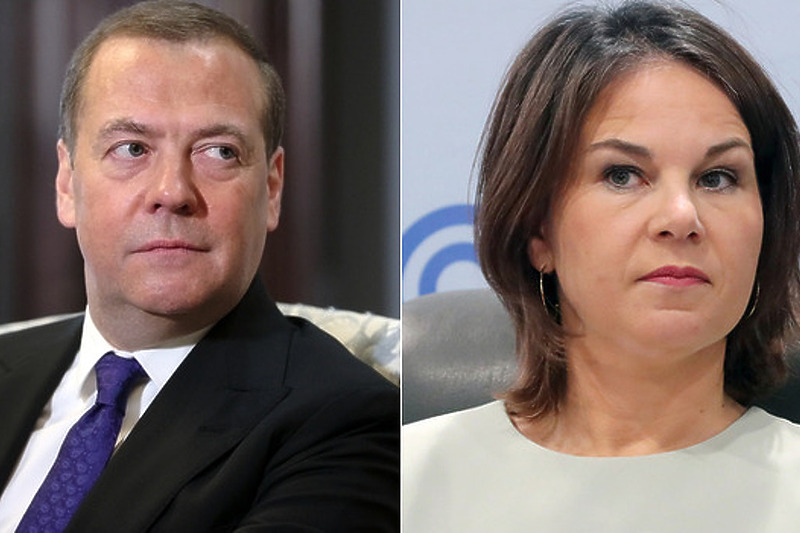 Dmitrij Medvedev i Annalena Baerbock (Foto: EPA-EFE)