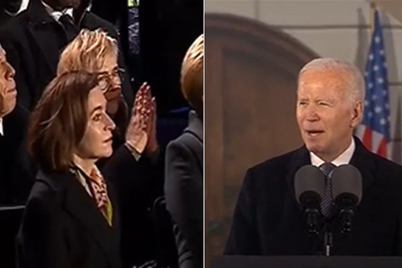 Maia Sandu i Joe Biden u Varšavi (Screenshot: Digi 24)