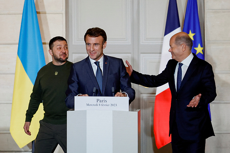 Zelenski, Macron i Scholz u Parizu (Foto: EPA-EFE)