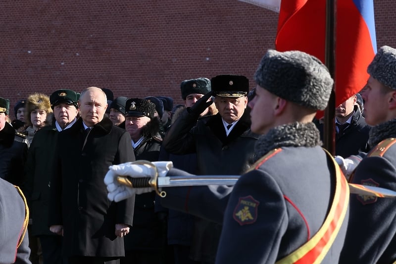 Vladimir Putin na ceromoniji obilježavanja Dana branioca domovine u Moskvi (Foto: EPA-EFE)