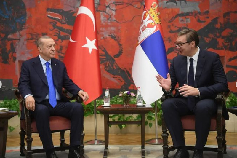 Recep Tayyip Erdogan i Aleksandar Vučić tokom jednom ranijeg susreta