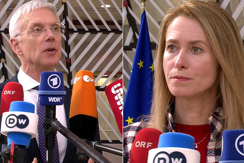 Arturs Karinš i Kaja Kallas (Screenshot: Europa.eu)