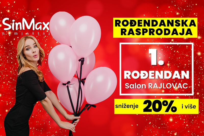 Rođendanska rasprodaja u salonu namještaja SinMax