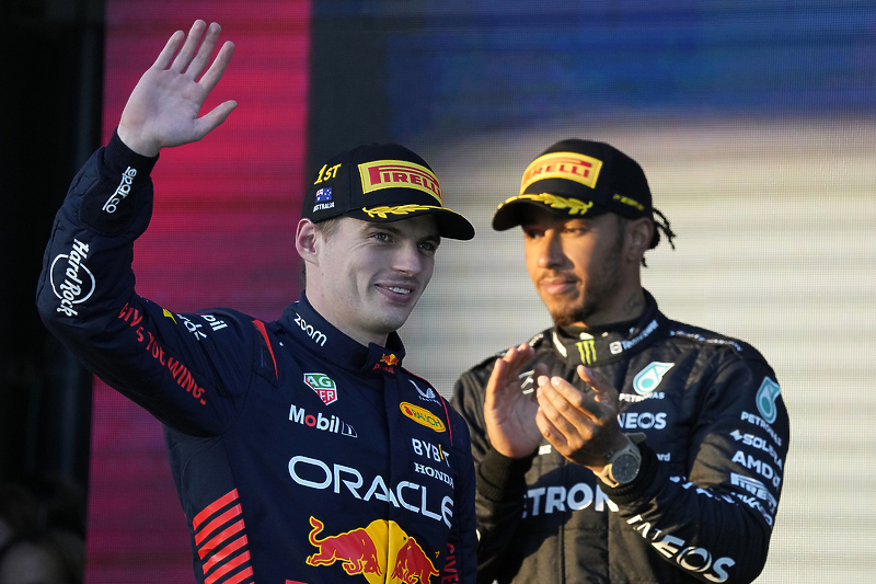 Max Verstappen i Lewis Hamilton (Foto: EPA-EFE)