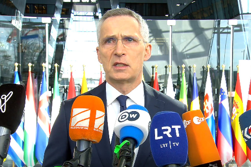 Stoltenberg uoči sastanka u Briselu (Screenshot: NATO)