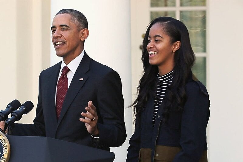 Barack Obama i Malia (Foto: Twitter)