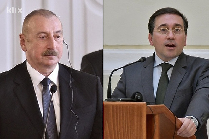 Aliyev i Manuel Albares tokom boravka u Sarajevu (Foto: Klix.ba)