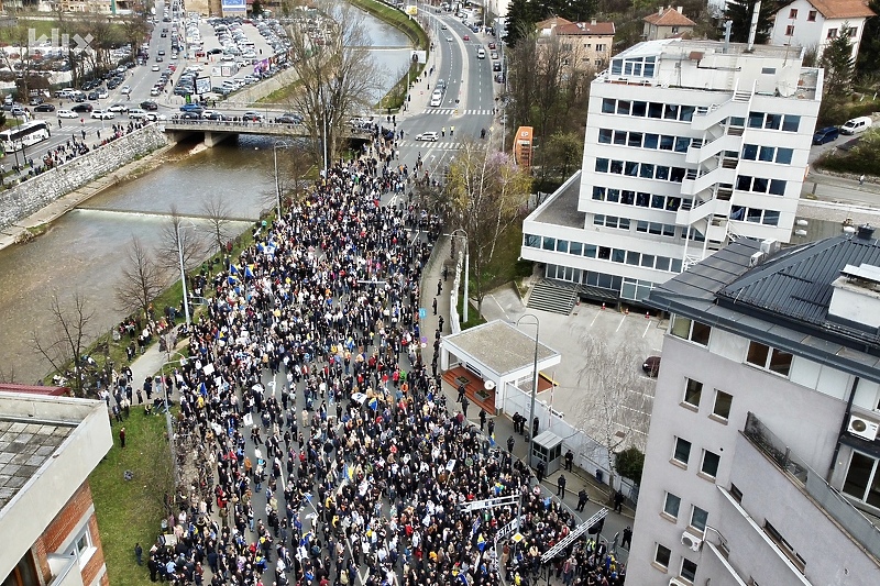 Protesti ispred OHR-a održani krajem marta (Foto: D. S./Klix.ba)