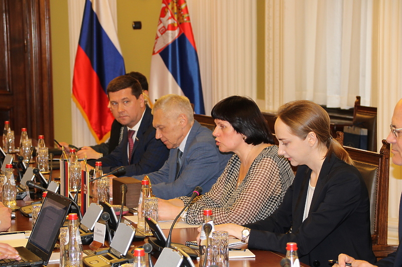 Ruski poslanici, koje je sankcionisao Zapad, danas su boravili u Beogradu (Foto: Skupština Srbije)
