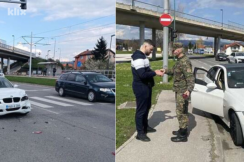 Vojnik Oružanih snaga BiH pružio je prvu pomoć učesniku u saobraćajnoj nesreći (Foto: Čitatelj)