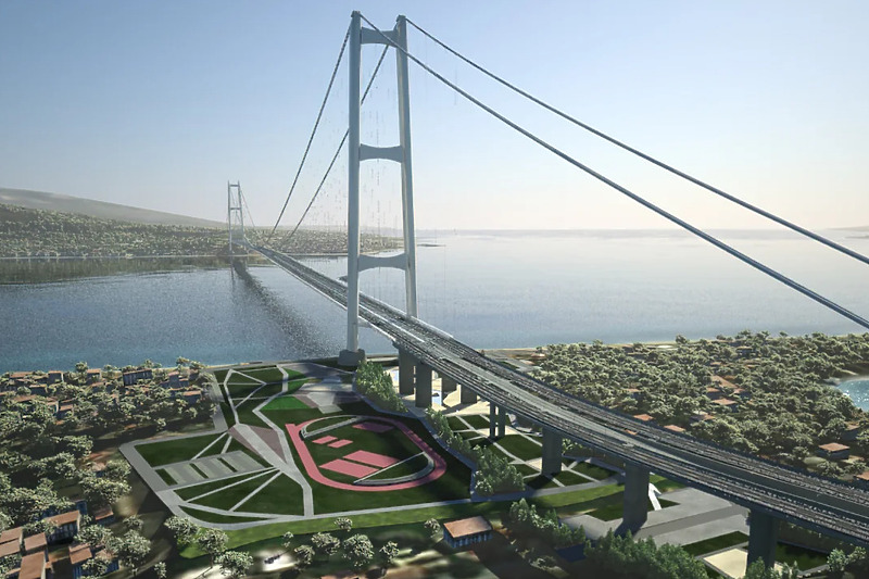 Ilustracija kako bi most koji će povezati kopno Italije sa Sicilijom izgledao (Webuild)