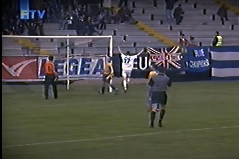 Slavlje Džeke nakon što je postigao gol protiv Modriče (Foto: Screenshot)
