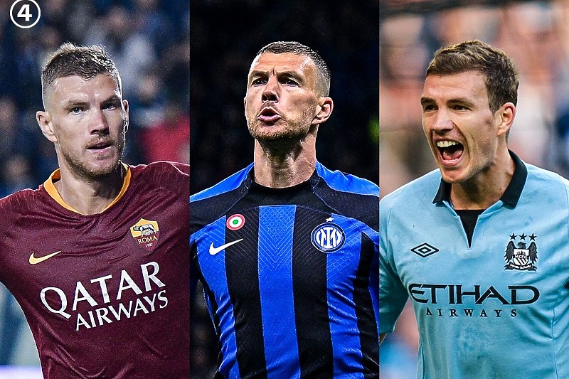 Džeko igrao za Romu, Inter i City (Foto: Twitter/433)