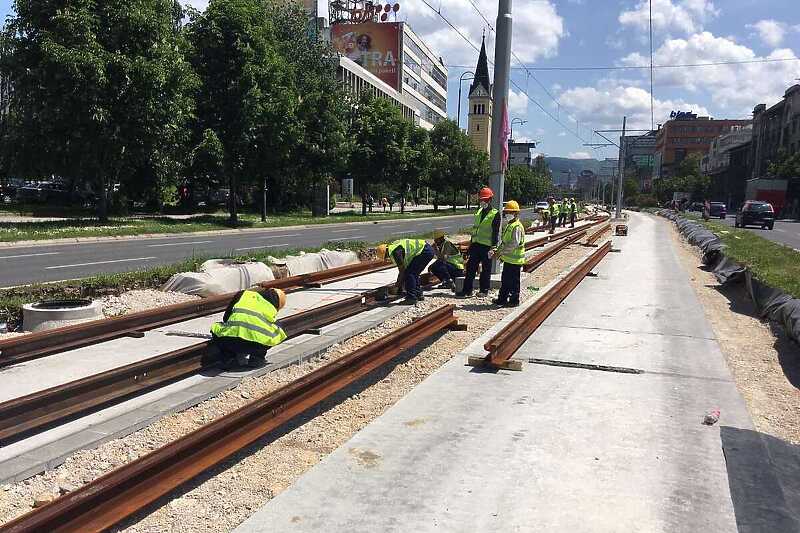 Rekonstrukcija tramvajske pruge na području Dolac Malte (Foto: Vlada KS)